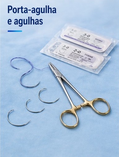 Porta-agulha e Agulhas